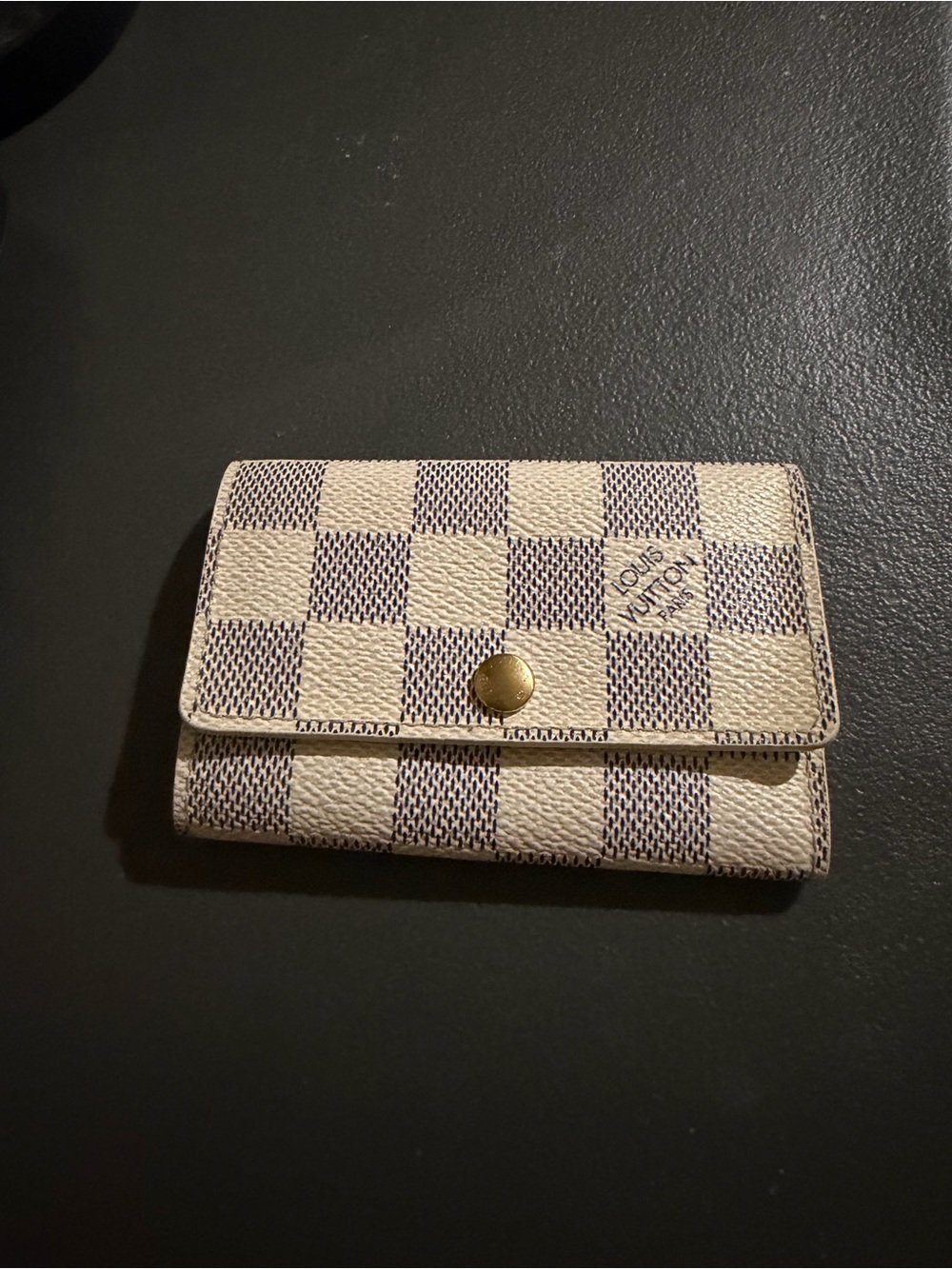 Louis Vuitton Damier Azur Small Wallet in Cream and Blue